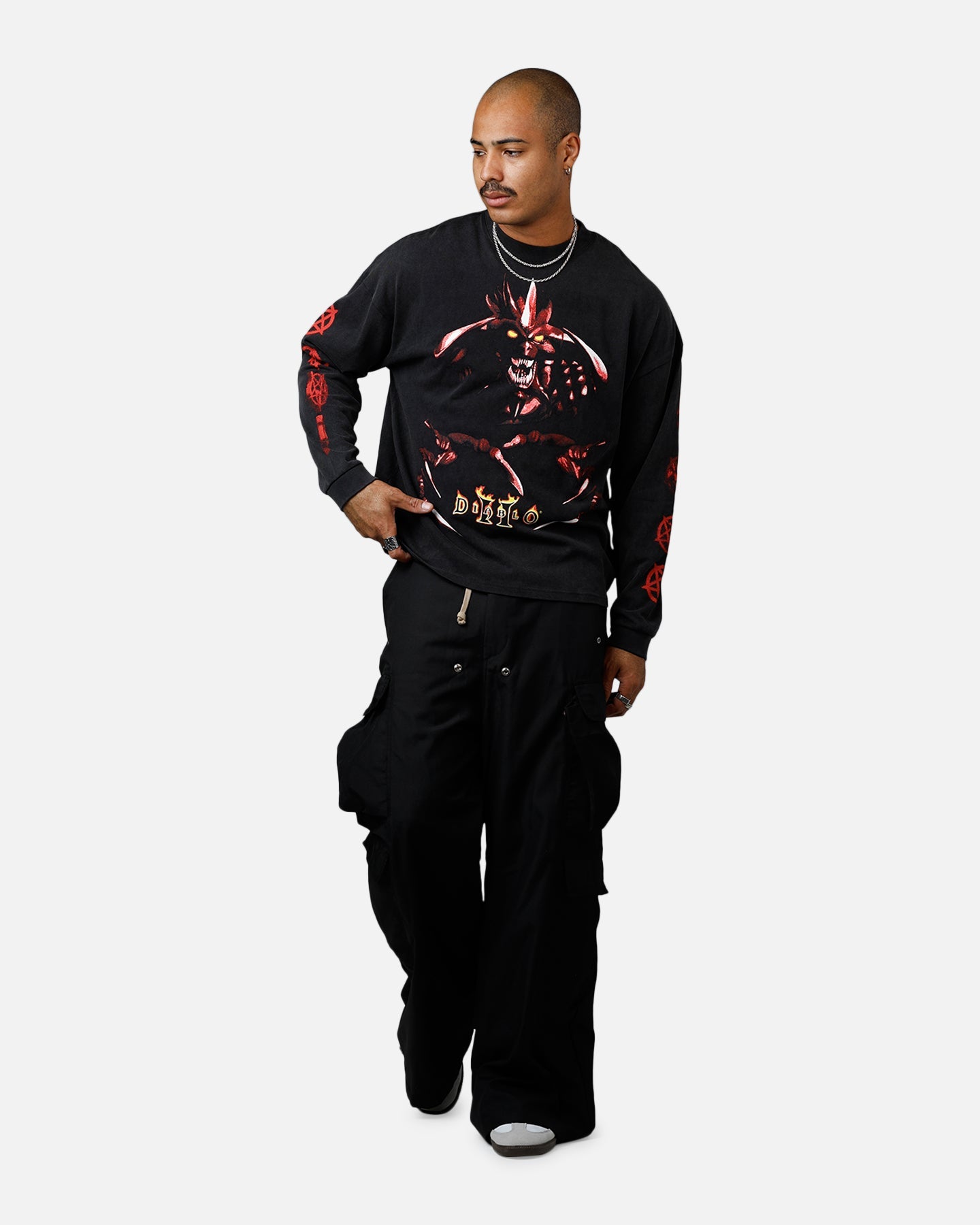 73Studio X Diablo II Halloween Evil Has Survive Long Sleeve T-Shirt Black